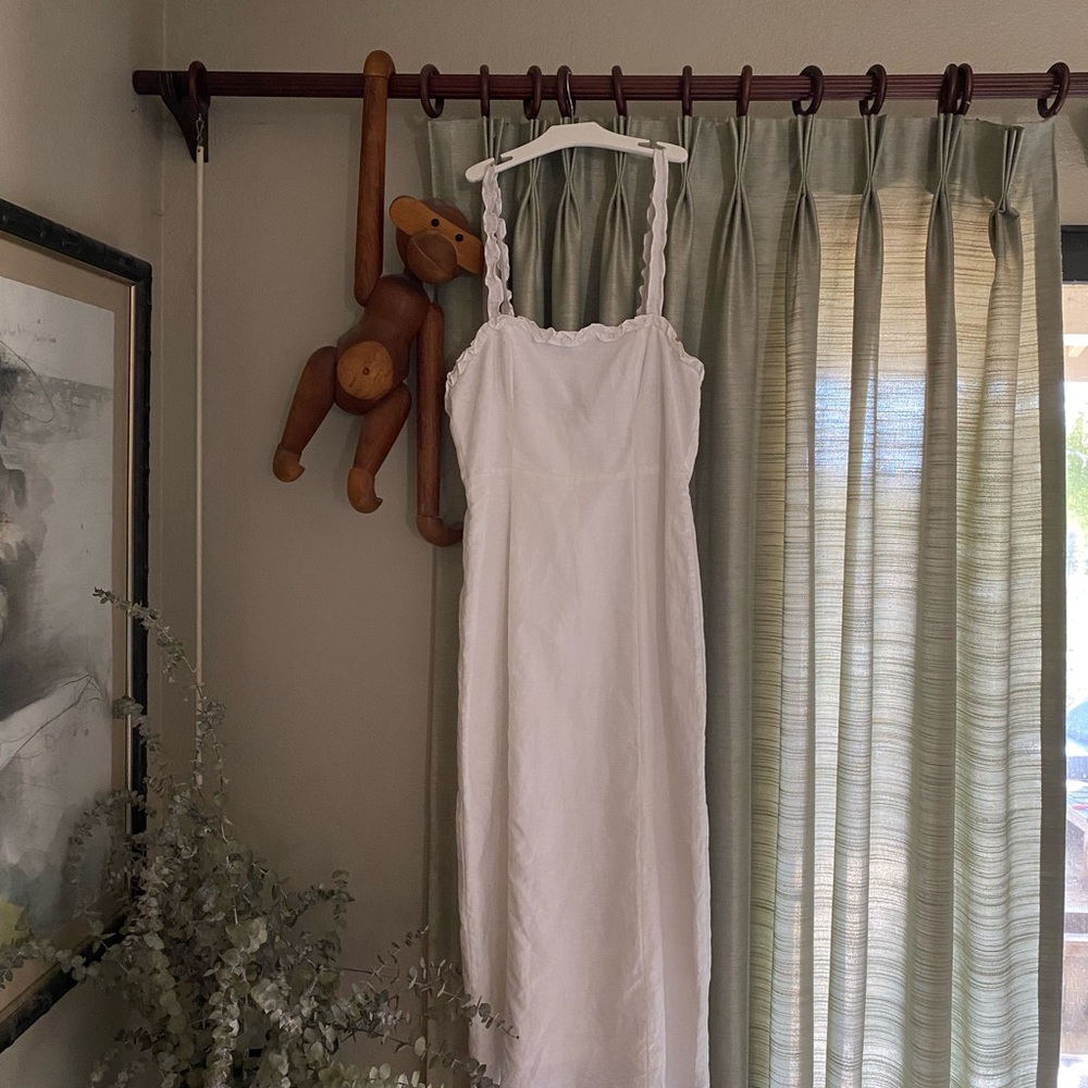 Charlie Holiday White Linen Dress